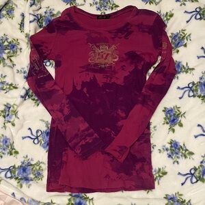 Stylish Vintage Seven7 Women's Pink Long Sleeve Top